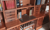 LEATHER INLAID DESK